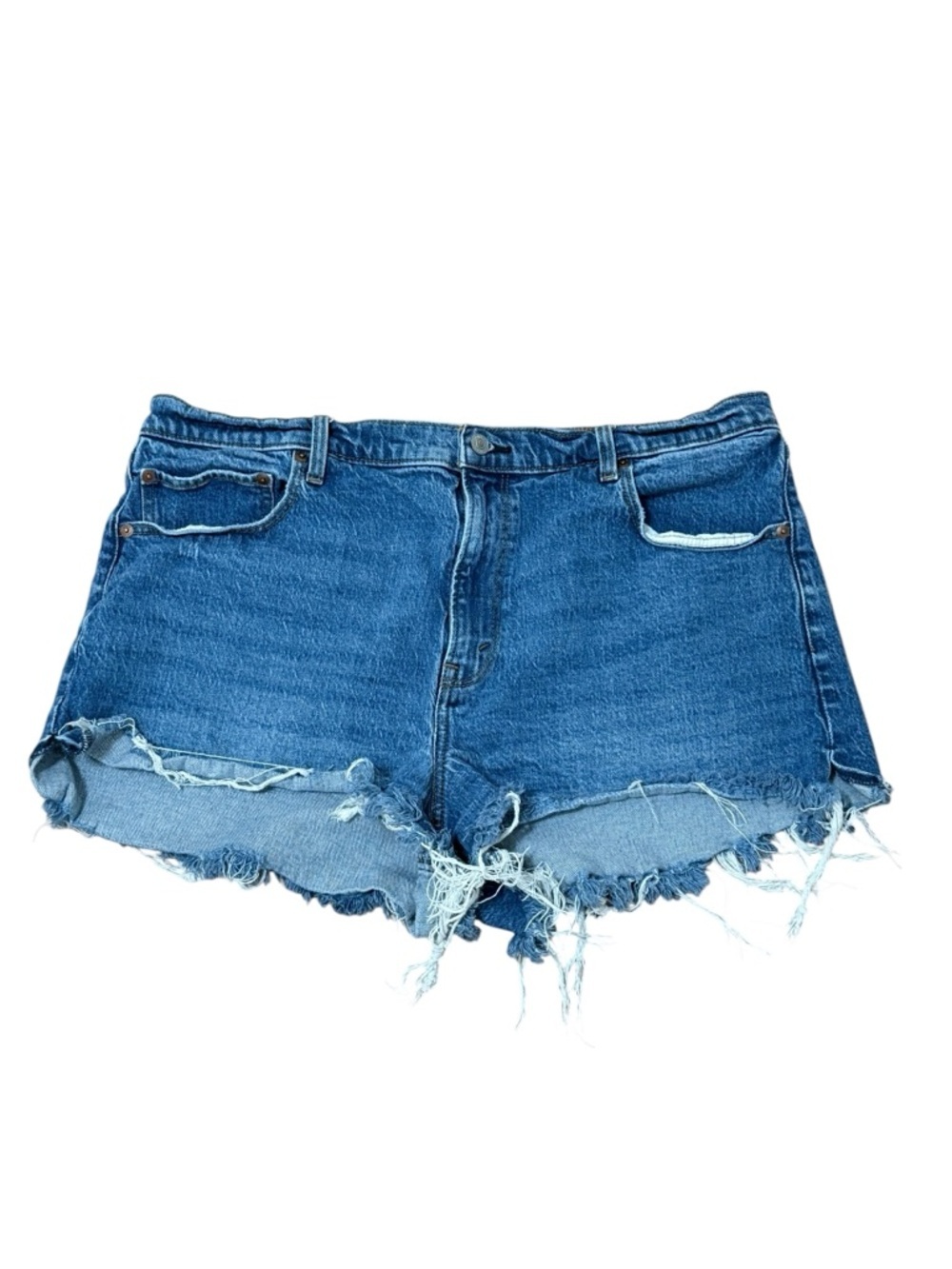 Abercrombie &Fitch Jean shorts the mom short high rise 34/18 plus size